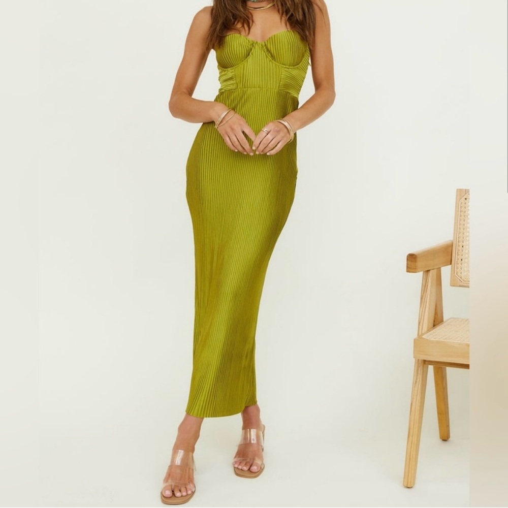 NWT Hello Molly Chase the Blues Midi Midi Dress (Green) - Picture 8 of 9